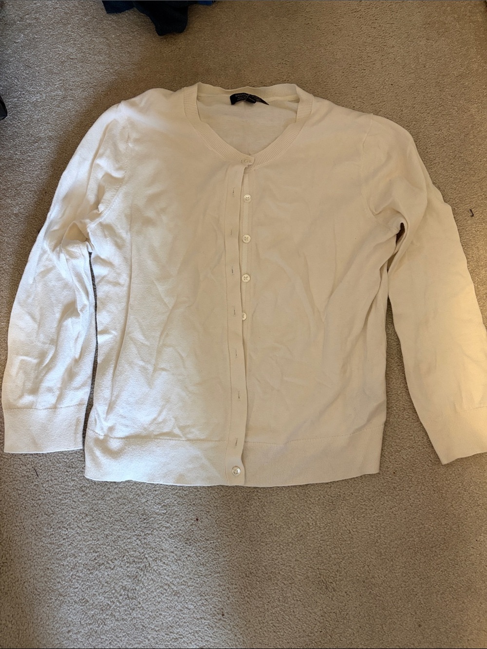Banana Republic Cream Button-Front Men's Cardigan